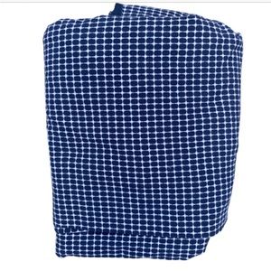 West Elm King Duvet Navy Blue and White